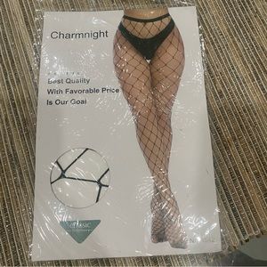 NWT Women's Black Sexy Fishnet Pantyhose Size S - XXXL